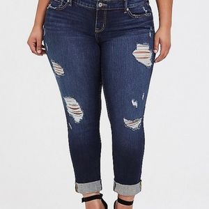 Torrid distressed boyfriend jeans